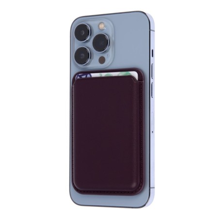 Cartholder for phone, leather, magsafe, purple