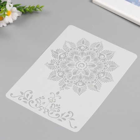 Plastic stencil "Mandala" 21x29.7 cm-1
