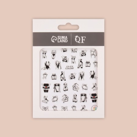 Super Lady nail stickers, multi -colored-2