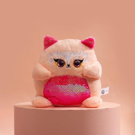Soft toy with sequins "Fox", 17 cm x 9 cm x 15 cm-2