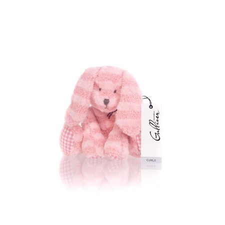 Soft toy Gulliver Bunny Curly Pink color, 22 cm-1