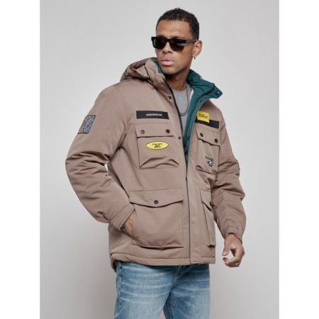 Male Winter jacket, size 54, brown color-1