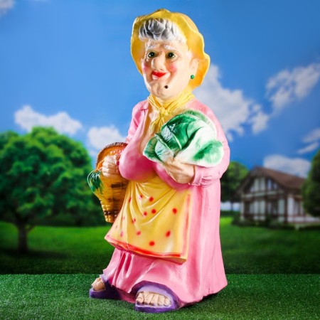 Garden figure "mother -in -law with cabbage", 50 × 37 × 90cm-1