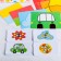 Board game according to the methodology of Segen "Mosaic for Bunny", 20 cards, 4 figures, 3+