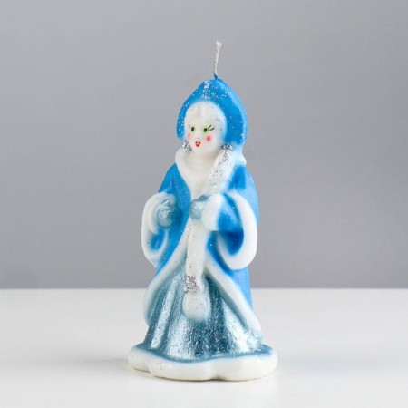Decorative candle "Snow Maiden with a long oblique" mix, 13 cm-2
