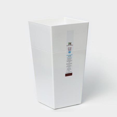 Kashpo with an insert of Astra, 1.8 l, l = 26 cm, d = 13/10 cm, white color-7