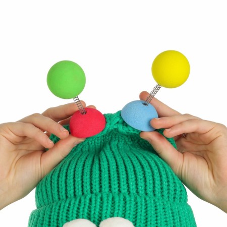 Carnival hat "Eye-player" with horns of pr 56-58, green color-4