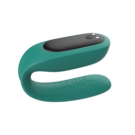 A set of vibrators for a pair of Trio for Two, silicone, emerald color.-2
