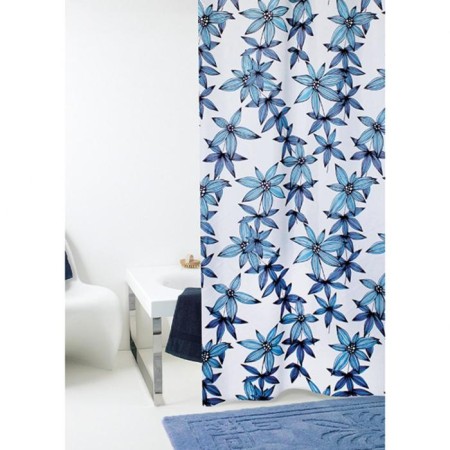 Giardino bathroom curtains, 180 × 200 cm, blue color