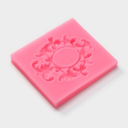 Mold Dolyana "Venzeli. Frame ", silicone, 6.7 × 7.5 cm, pink color-2