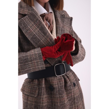 Gloves are female, dimensionless, without insulation, red color-4