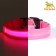Collar with backlight size M, Osh 40-48 x 2.5 cm, 3 glow modes Pink