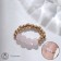 Ring "Quartet", pink color with gold, 17 size