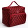 Cosmetic bag with a zipper, with a mirror, burgundy color