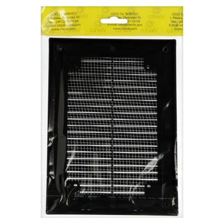 Ventilation grate "Vento" 1520VR, 150x200 mm, with a grid, detachable, black-4