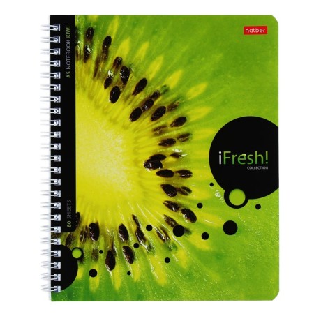 A notebook of 80 sheets in a cage on a crest, iFresh, cover coated cardboard, offset block, mix-7