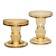 Glass candlestick, 85 × 85 × 110 mm, beige color