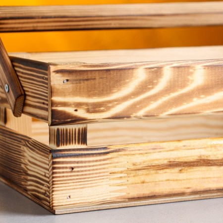 Wooden Kashpo 24.5 × 13.5 × 9 cm "Two Light", two -string, we burned beautifully-3