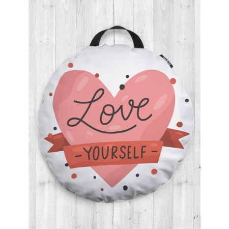 Pillow Sidushka "Love yourself", decorative, d = 52 cm