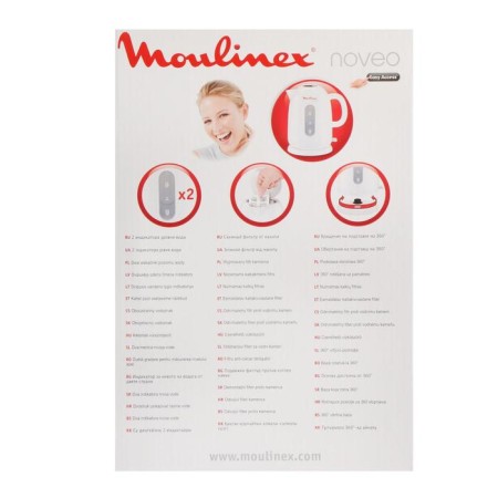 Electric kettle Moulinex by282130, plastic, 1.7 l, 2400 watts, white-6