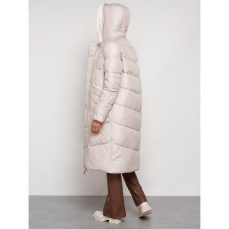 Coat insulated winter female, size 54, beige color-10