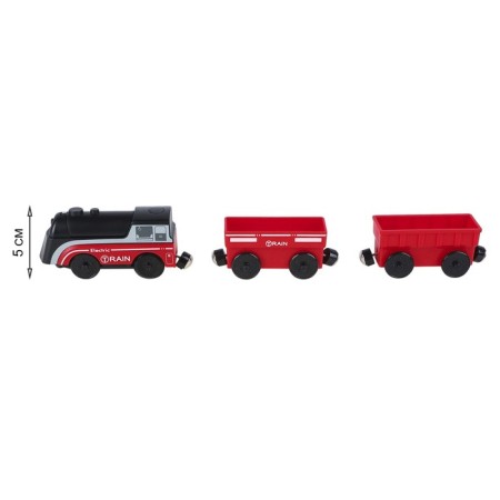 Children's train "Cargo locomotive and 2 cars", on batteries-6