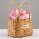 Wicker basket, 19.5 x 14 x 13/27 cm, rattan