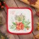Group "Christmas Red Flowers" 19x19cm, Sarzha, 100% H/L, Vatin 250g/M2