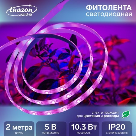 LED Luazon, 5 V, SMD5050, 2 m, IP20, 10.3W, 60 LED/m, USB, multiproper.