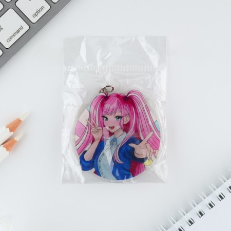 Key keychain children's acrylic "Cool girl", 5.9 x 6.7 cm-4