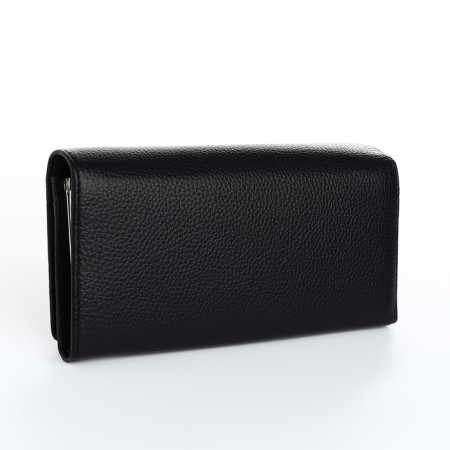 Women's wallet on magnets, black color-1
