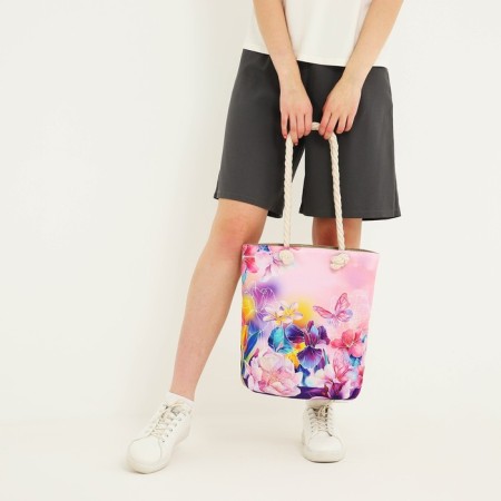 Bag Women's Beach "Flowers", 35x40 cm-8