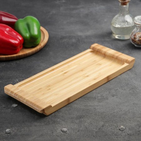 STRIATA supply dish 33 × 14 cm, beige color, bamboo