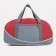 Sports bag with lightning, 3 outer pockets, long belt, red/gray color