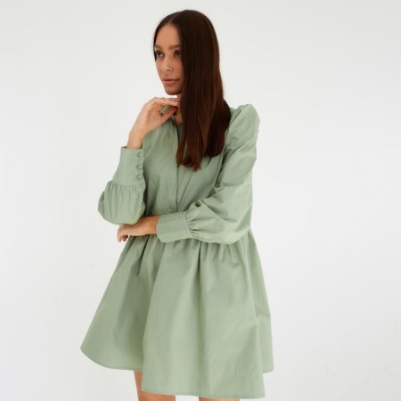 Dress summer female mist size 48, olive color-2
