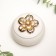 Souvenir Ceramics "Double Flower with Pearl" 6.5x8.5x8.5 cm