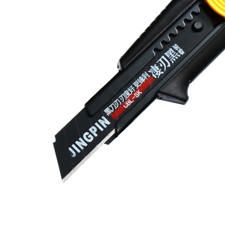 Chancellery knife 18 mm, black + black blade 1 piece-4