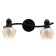 Bra Spot 74018/2 2x40W E14, Black, 34x18x14 cm