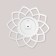 Wall mirror "petals", round, 49.5x49.5 cm, white with gold