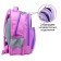 School backpack, 36 x 23 x 13 cm, ergonomic back, calligrata n "owl", lilac