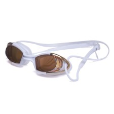 ATEMI N9101M swimming glasses, silicone, white/orange color