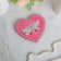 The stand for the rings "pigeons", pink, on the magnet