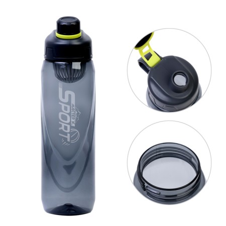 Water bottle, 1 l, sport, black
