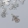 Decor for creativity Metal "Angel in a dress in daisies" Silver G123B734 2.2x1.6 cm