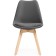 Wooden stool Bonuss array of beech/velor, natural/gray 50x56x84 cm