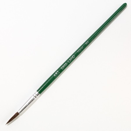 Brush for drawing from hair ponies Round No. 5 short handle-1