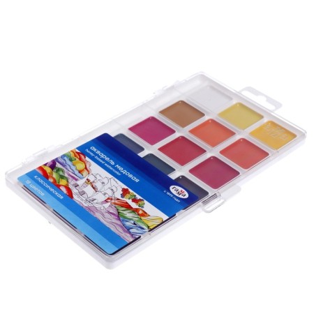 Watercolor 18 colors Gamma "Classic", honey, without brush, plastic, euro suspension 1009196-1