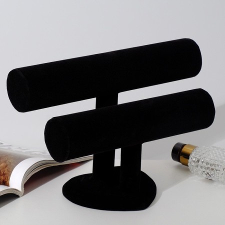 Catch for watches, bracelets, two -level, phlock, heart, 26 × 11 × 18 cm, d = 5 cm, black color is black-1