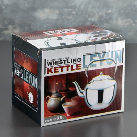 Hot teapot made of stainless steel "Arkady", 3 l, chrome color-4