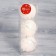 Set of balls plastic D-8 cm, 3 pcs of the "fecalist" silver-white